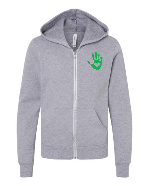 YOUTH Sponge Fleece Full-Zip Hoodie Sweatshirt FLS