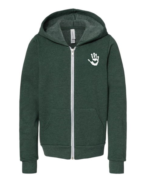 YOUTH Sponge Fleece Full-Zip Hoodie Sweatshirt FLS